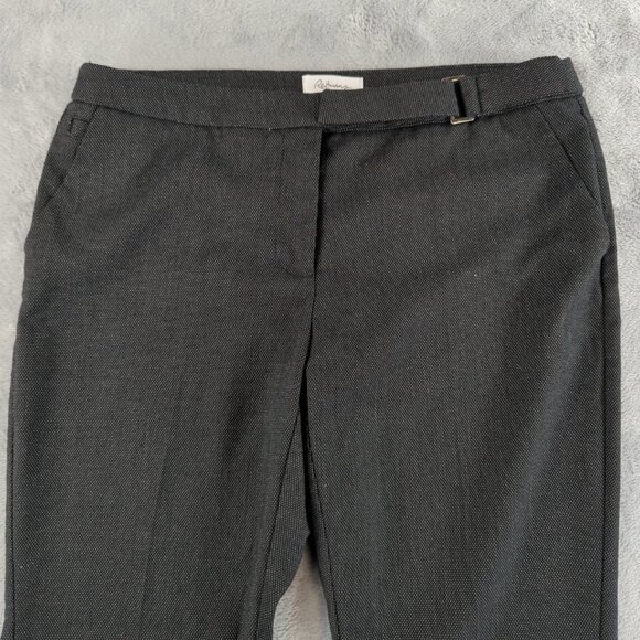Reitmans Pants Womens 10 Petite Black White Cropped Dress Trousers Slim Fit Work - Picture 2 of 12